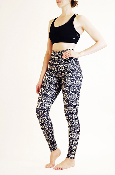 High Wasited Legging with Lace Print