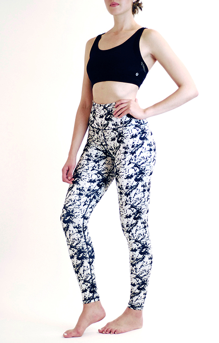 High Waisted Legging with Abstract Print